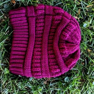 Cozy Dark Red Beanie Hat
